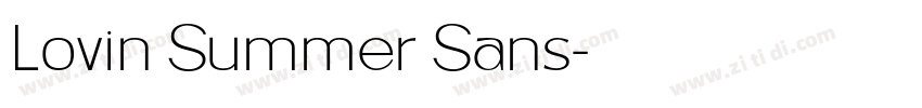 Lovin Summer Sans字体转换